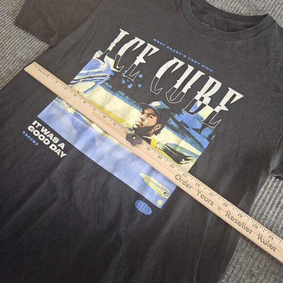 Ice Cube Shirt Mens LARGE Black It Was A Good Day Rap Graphic Tee Hip Hop - Picture 5 of 9